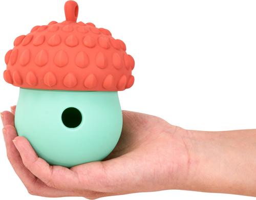 Show full view: Critta Fitta Interactive Treat Dispenser Dog Toy, Red + Teal slide 5 of 7