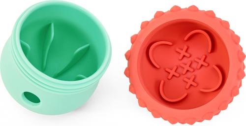 Show full view: Critta Fitta Interactive Treat Dispenser Dog Toy, Red + Teal slide 4 of 7