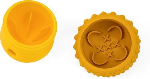 Show full view: Critta Fitta Interactive Treat Dispenser Dog Toy, Yellow slide 4 of 7