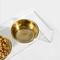 Show in main carousel: Hiddin Medium Clear Stainless Steel Elevated Double Dog Bowl, Gold, 6.5-cup slide 7 of 9
