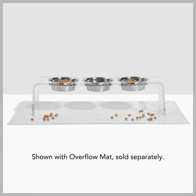 Show full view: Hiddin Medium Triple Dog Bowl, Silver, 3.5-cup slide 3 of 8