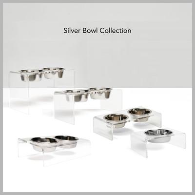 Show full view: Hiddin Medium Triple Dog Bowl, Silver, 3.5-cup slide 8 of 8
