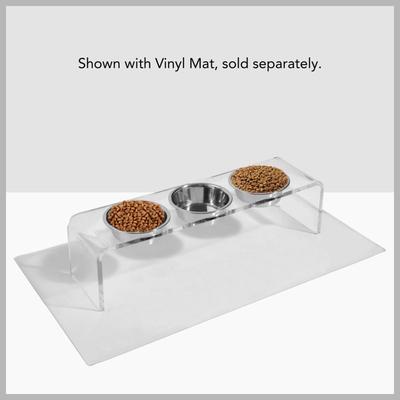 Show full view: Hiddin Medium Triple Dog Bowl, Silver, 6.5-cup slide 5 of 9