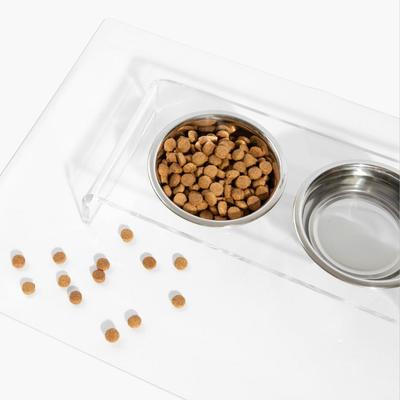 Show full view: Hiddin Medium Triple Dog Bowl, Silver, 6.5-cup slide 4 of 9