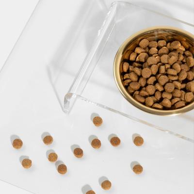 Show full view: Hiddin Clear Single Elevated Dog & Cat Feeder, Gold, 6.5-cup slide 4 of 8