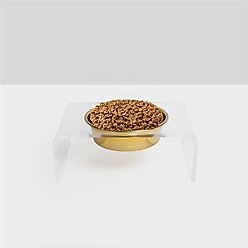 Hiddin Clear Single Elevated Dog & Cat Feeder, Gold, 6.5-cup slide 2 of 8