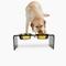 Show in main carousel: Hiddin Medium Smoke Grey Double Elevated Dog & Cat Bowl, Gold, 3.5-cup slide 5 of 8