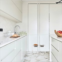 Hiddin Tall Clear Stainless Steel Elevated Double Dog Bowl, Silver, 6.5-cup slide 2 of 8