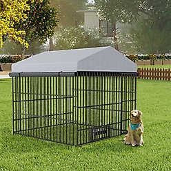 Cesicia Outdoor Dog Kennel, Black Gray, 78.7 x 78.74 x 76.42-in slide 2 of 7