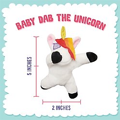 Snugarooz Baby DAB the Unicorn Squeaky Dog Plush Toy, White slide 2 of 6