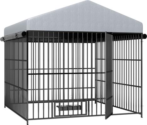 Show full view: Cesicia Outdoor Dog Kennel, Black Gray, 78.7 x 78.74 x 76.42-in slide 5 of 8