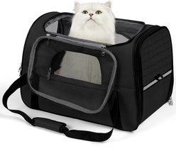 Niubya Soft-Sided Washable Airline-Approved Dog & Cat Carrier, Black, 16-in