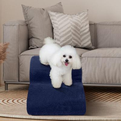 Show full view: Niubya Extra Wide Foam Dog Stairs, Navy, 2 Steps slide 7 of 8