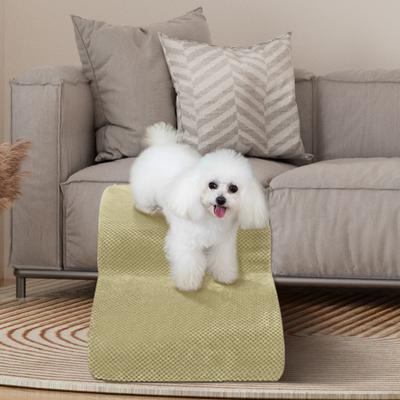 Show full view: Niubya Extra Wide Foam Dog Stairs, Camel, 2 Steps slide 6 of 7