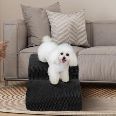 Show full view: Niubya Extra Wide Foam Dog Stairs, Black, 2 Steps slide 7 of 8