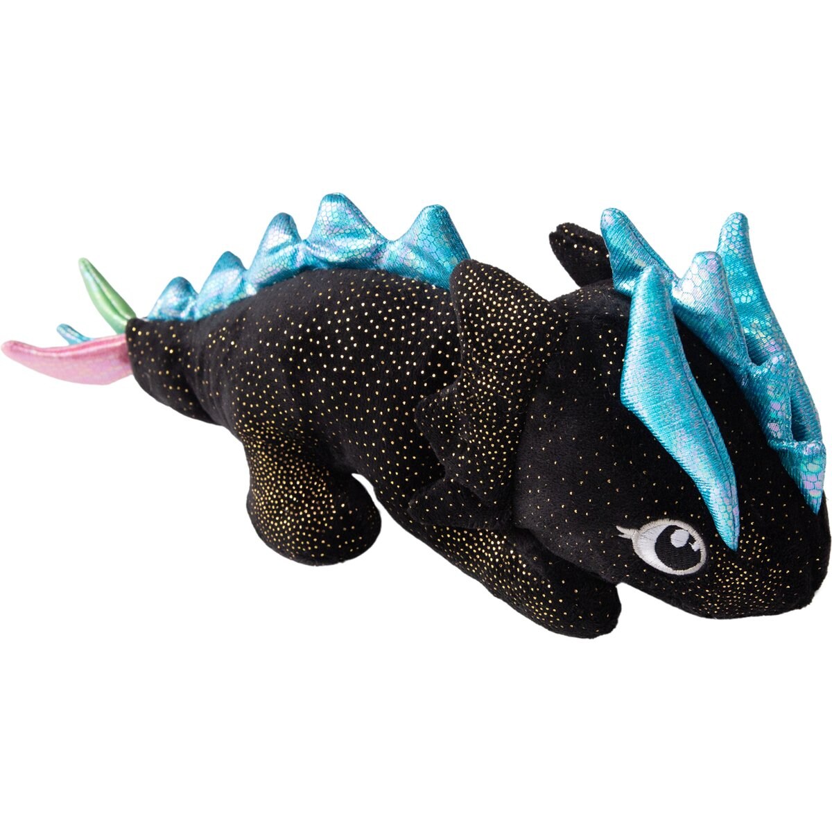 Snugarooz Ice the Dragon Squeaky Dog Plush Toy, Black