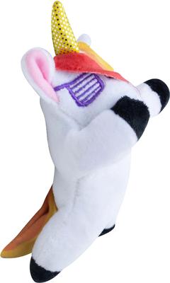 Show full view: Snugarooz Baby DAB the Unicorn Squeaky Dog Plush Toy, White slide 3 of 6