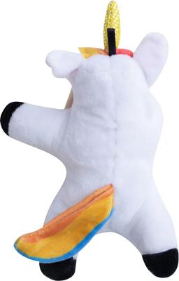 Show full view: Snugarooz Baby DAB the Unicorn Squeaky Dog Plush Toy, White slide 2 of 6
