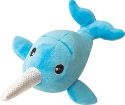 Snugarooz Baby Nikki the Narwhal Squeaky Dog Plush Toy, Blue slide 2 of 5