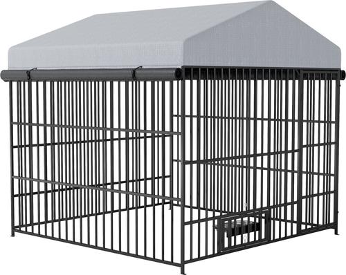 Show full view: Cesicia Outdoor Dog Kennel, Black Gray, 78.7 x 78.74 x 76.42-in slide 8 of 8