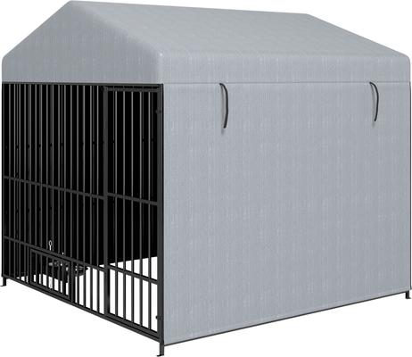 Show full view: Cesicia Outdoor Dog Kennel, Black Gray, 78.7 x 78.74 x 76.42-in slide 6 of 8