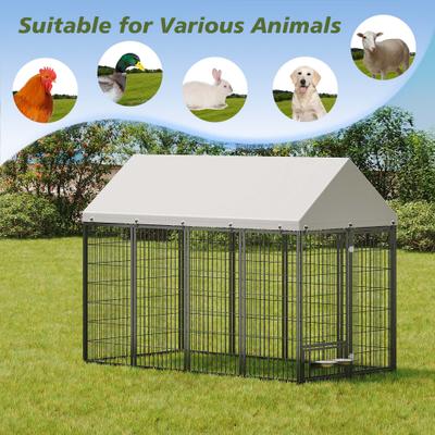 Show full view: Cesicia Outdoor Dog Kennel, Black, 50 x 95.28 x 71.65-in slide 3 of 7