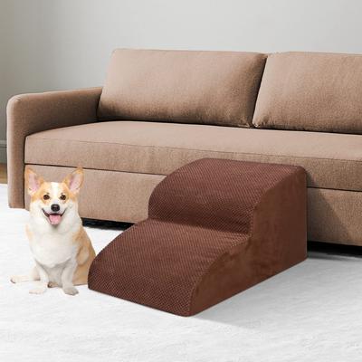Show full view: Niubya Extra Wide Foam Dog Stairs, Brown, 2 Steps slide 5 of 7