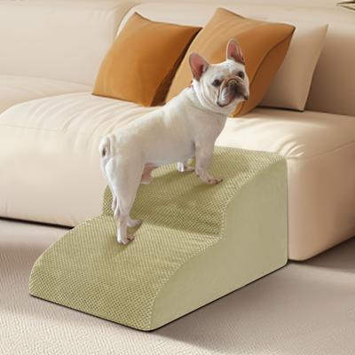 Show full view: Niubya Extra Wide Foam Dog Stairs, Camel, 2 Steps slide 5 of 7