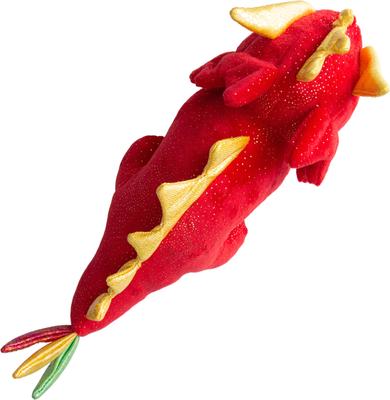 Show full view: Snugarooz Fire the Dragon Squeaky Dog Plush Toy, Red slide 4 of 8
