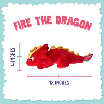 Show full view: Snugarooz Fire the Dragon Squeaky Dog Plush Toy, Red slide 6 of 8