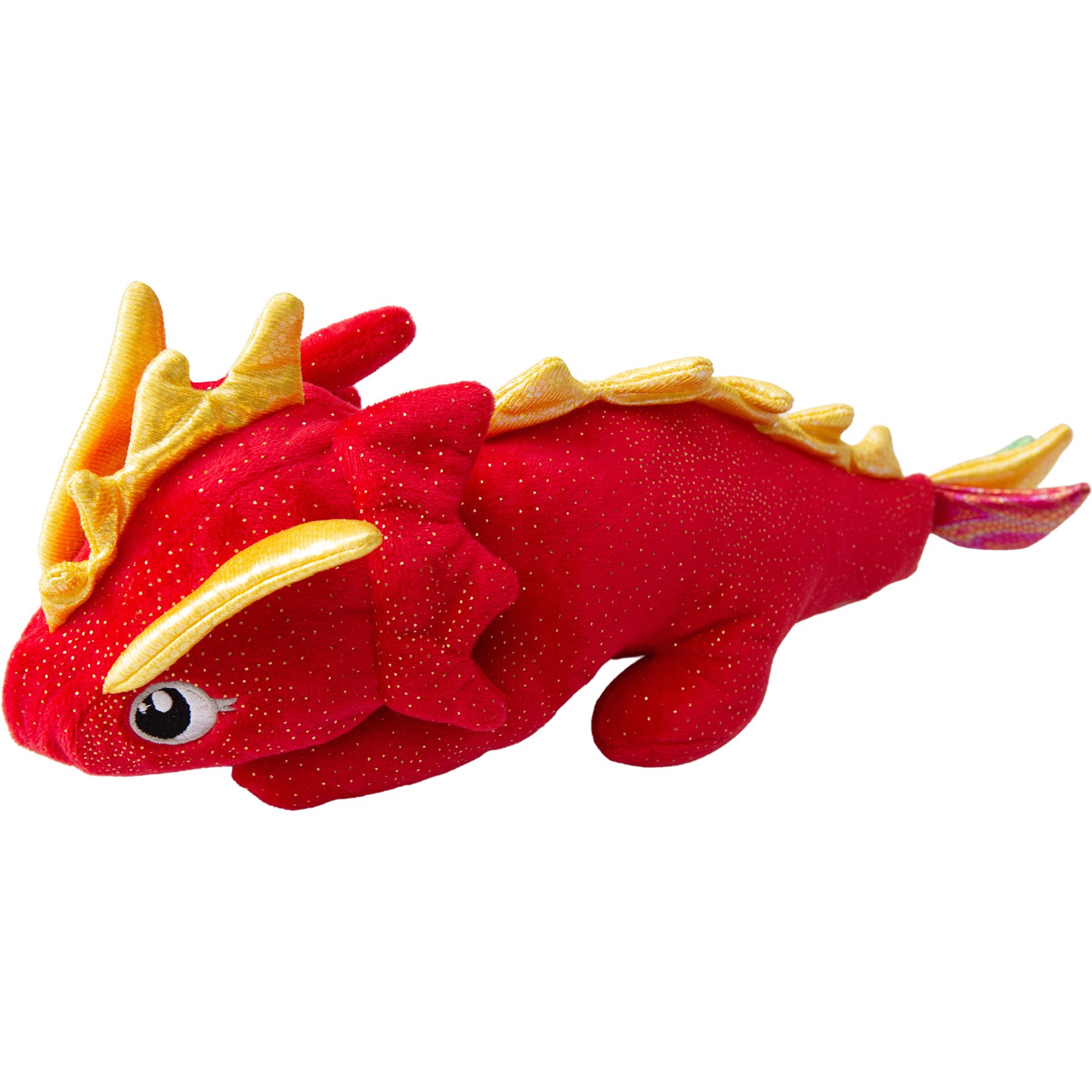 Snugarooz Fire the Dragon Squeaky Dog Plush Toy, Red