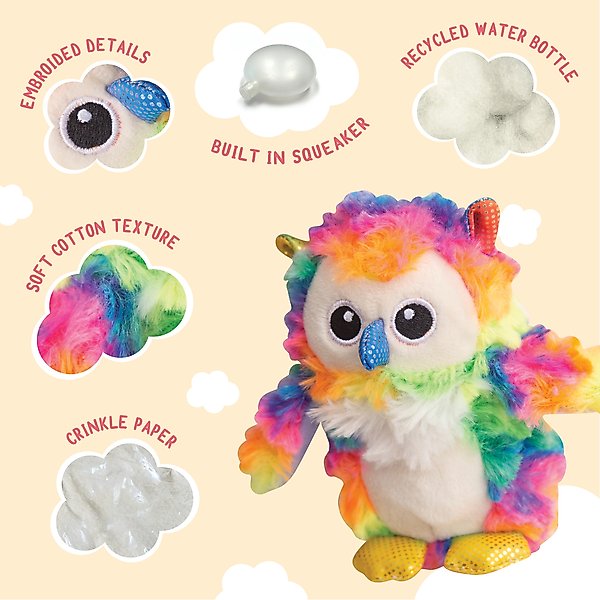 Show full view: Snugarooz Baby Hootie the Owl Squeaky Dog Plush Toy, Multi slide 3 of 5