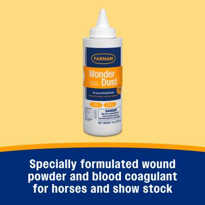 Show full view: Farnam Wonder Dust Dog & Horse Wound Care Powder, 4-oz bottle slide 3 of 11