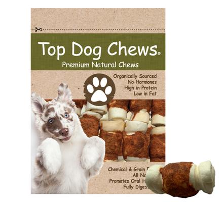 Show full view: Top Dog Chews Mini Chicken Wrapped Cheek Rolls Natural Dog Chew Treats, 10 count slide 1 of 8