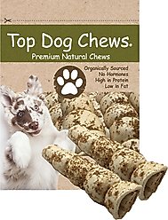 Top Dog Chews Bully Dusted 10-in Beef Cheek Rolls Dog Treats, 2 count