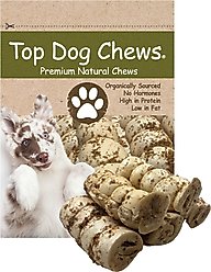 Top Dog Chews Bully Dusted 6-in Beef Cheek Rolls Dog Treats, 4 count