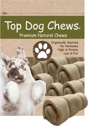 Top Dog Chews Mini Cheek Rolls Rawhide Dog Treats, 3-in, case of 5