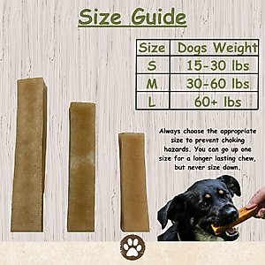 Top Dog Chews 100% Natural Himalayan Yak Cheese Medium & Large Chews Dog Treat, 1-lb bag