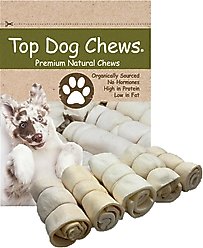 Top Dog Chews Buffalo Beef Cheek Rolls Dog Treat, 5 count, 5 - 6 inches