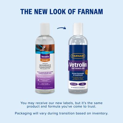 Show full view: Farnam Vetrolin Concentrate Horse Detangler & Conditioner, 12-fl oz bottle slide 2 of 11