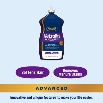 Show full view: Farnam Vetrolin White N' Brite Horse Shampoo, 32-fl oz bottle slide 7 of 12