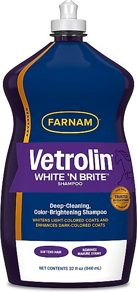 Show full view: Farnam Vetrolin White N' Brite Horse Shampoo, 32-fl oz bottle slide 1 of 12