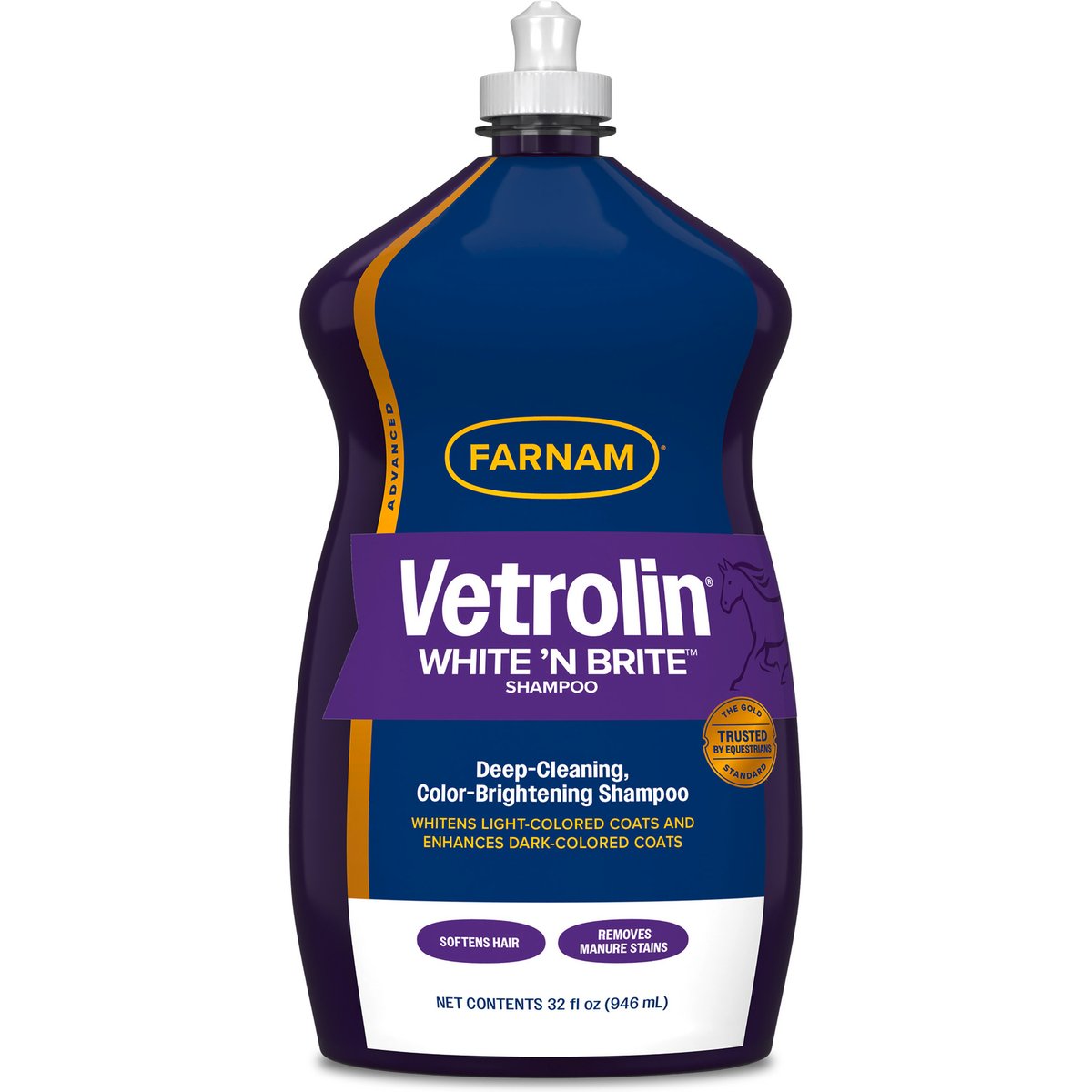 Farnam Vetrolin White N' Brite Horse Shampoo, 32-fl oz bottle