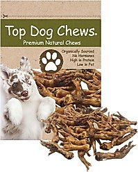 Top Dog Chews Chicken Feet Natural Dog Chew Treats, 25 count