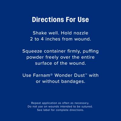 Show full view: Farnam Wonder Dust Dog & Horse Wound Care Powder, 4-oz bottle slide 7 of 11