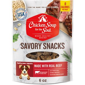 Chicken Soup for the Soul Savory Snacks Beef Dog Treat, 6-oz bag