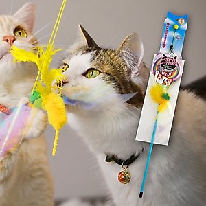 Necoichi Crinkly Critters Bouncy Bee Adjustable Cat Wand Toy