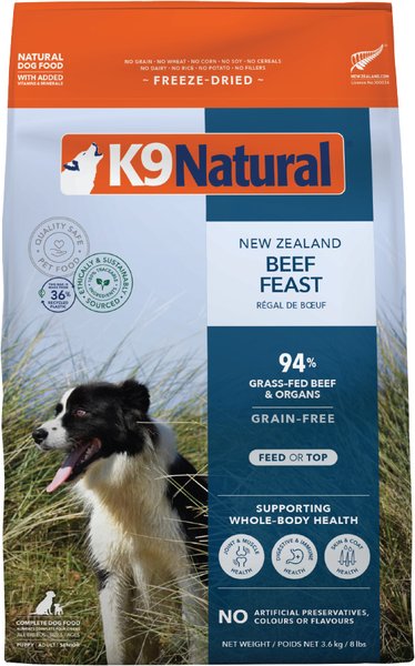 K9 LAMBFEAST BEEF＆HOKI Hoki & Beef Feast Freeze-Dried Dog Food – K9 Natural USA