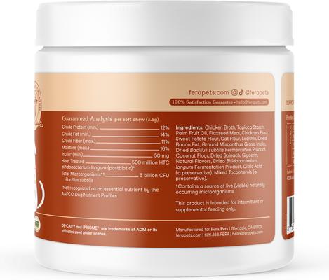 Show full view: Fera Pets Probiotic Soft Chew Supplement for Dogs, 90 count slide 9 of 12