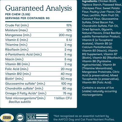 Show full view: Fera Pets Multivitamin Soft Chews Supplement for Dogs, 90 count slide 6 of 12